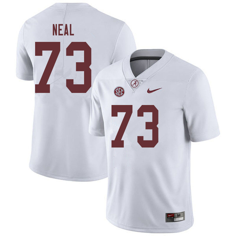 Alabama Crimson Tide Men's Evan Neal #73 White NCAA Nike Authentic Stitched 2019 College Football Jersey QA16W23IX